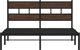 vidaXL Κρεβάτι με κεφαλάρι, καφέ δρυς, 160x200 εκ., χωρίς στρώμα