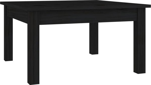 vidaXL vidaXL Stolik kawowy, czarny, 55x55x30 cm, lite drewno sosnowe