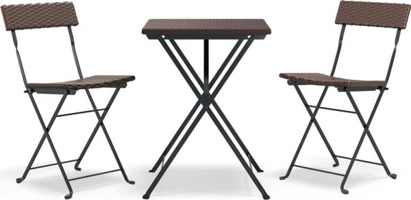 vidaXL Σετ 3τμχ Επίπλων Bistro, Καφέ, Πολυρατάν