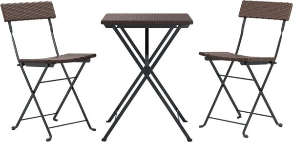 vidaXL Σετ 3τμχ Επίπλων Bistro, Καφέ, Πολυρατάν
