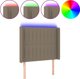 vidaXL Zaglowek do lozka me LED, taupe, 93x16x118/128 cm, vethon