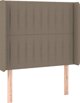 vidaXL Zaglowek do lozka me LED, taupe, 93x16x118/128 cm, vethon