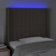 vidaXL Zaglowek do lozka me LED, taupe, 93x16x118/128 cm, vethon