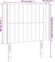 vidaXL Zaglowek do lozka me LED, taupe, 93x16x118/128 cm, vethon