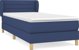 vidaXL Κρεβάτι Διπλό με Στρώμα, Μπλε, Υφασμάτινο, 90x200 εκ.