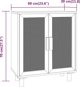 vidaXL vidaXL Komoda, czarna, 60x30x70 cm, lita sosna i naturalny rattan