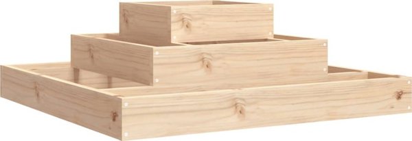 vidaXL Donica, 80x80x27 cm, lite drewno sosnowe