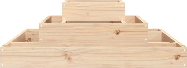 vidaXL Donica, 80x80x27 cm, lite drewno sosnowe
