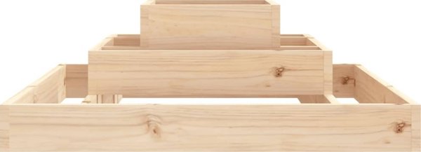 vidaXL Donica, 80x80x27 cm, lite drewno sosnowe