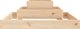 vidaXL Donica, 80x80x27 cm, lite drewno sosnowe