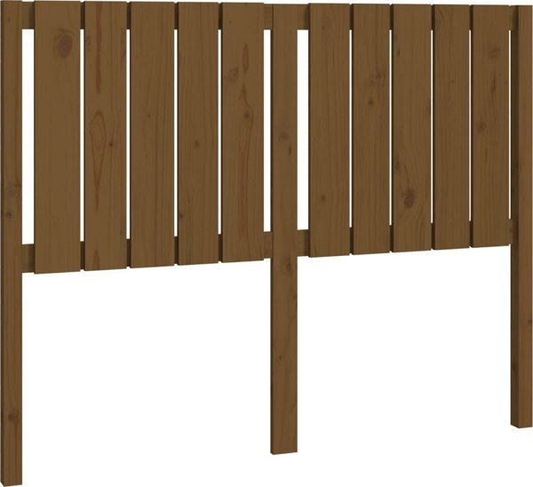 vidaXL Κεφαλάρι κρεβατιού, μελί καφέ, 125,5x4x100 εκ, πεύκο ξύλο