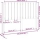 vidaXL Κεφαλάρι κρεβατιού, μελί καφέ, 125,5x4x100 εκ, πεύκο ξύλο