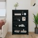 vidaXL Βιβλιοθήκη, Μαύρη, 80x35x126 εκ, Συμπαγές Πεύκο