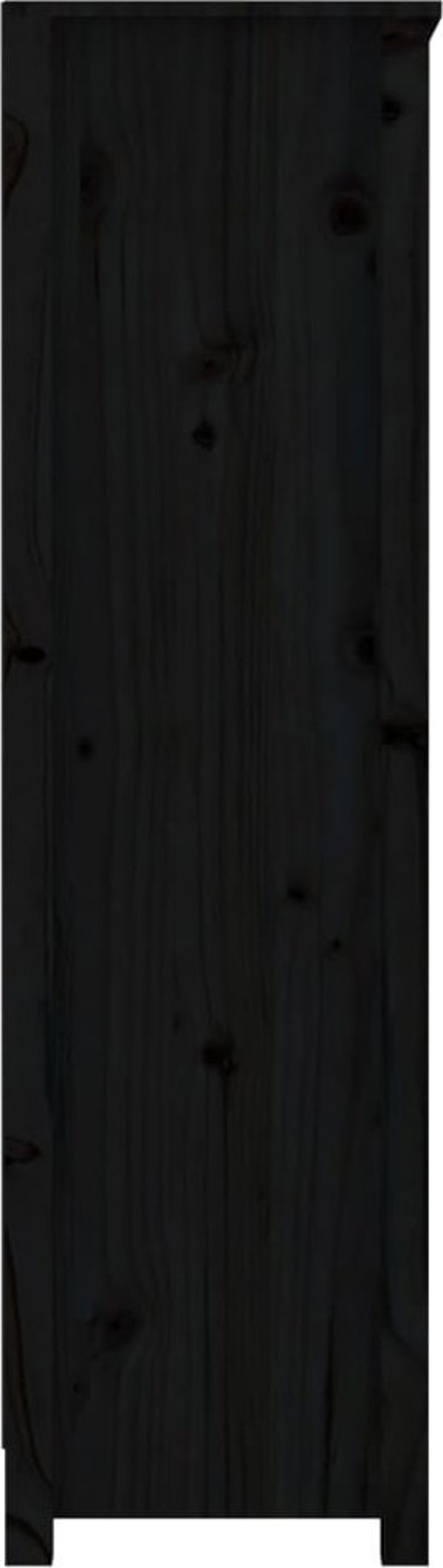 vidaXL Βιβλιοθήκη, Μαύρη, 80x35x126 εκ, Συμπαγές Πεύκο