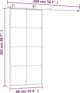 vidaXL Συρόμενη πόρτα με μηχανισμό, 90x205 cm, γυαλί ESG και αλουμίνιο