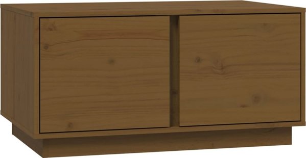 vidaXL Stolik kawowy miodowy braz 80x50x40 cm lite drewno sosnowe