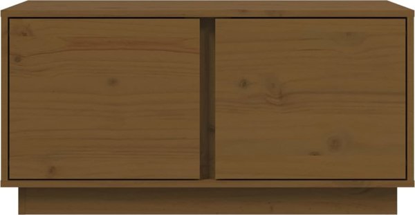 vidaXL Stolik kawowy miodowy braz 80x50x40 cm lite drewno sosnowe