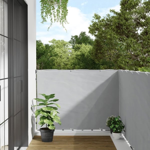 vidaXL Γκρι προστασία μπαλκονιού PVC 800x120 cm