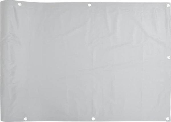 vidaXL Γκρι προστασία μπαλκονιού PVC 800x120 cm