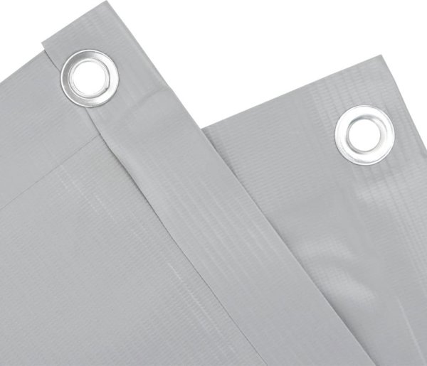 vidaXL Γκρι προστασία μπαλκονιού PVC 800x120 cm