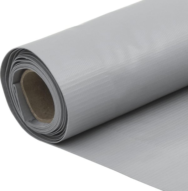 vidaXL Γκρι προστασία μπαλκονιού PVC 800x120 cm