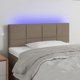 vidaXL προσκέφαλο κρεβατιού με LED, taupe, 90x5x78/88 cm, ύφασμα