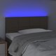 vidaXL προσκέφαλο κρεβατιού με LED, taupe, 90x5x78/88 cm, ύφασμα