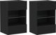 vidaXL Σετ 2 Ντουλάπια Τηλεόρασης, Μαύρη Δρυς, 40x30x60,5 εκ., από Ξύλο Μηχανικής Κατασκευής