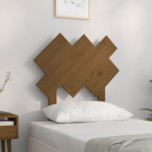 vidaXL Κεφαλάρι κρεβατιού, μελί καφέ, 72,5x3x81 cm, ξύλο πεύκου
