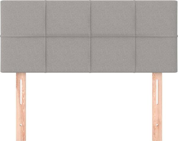 vidaXL Κεφαλάρι για κρεβάτι, ανοιχτό γκρίζο, 90x5x78/88 cm, ύφασμα