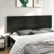 vidaXL Wezglowie lozka czarne 204x6x82,5 cm, lite drewno sosnowe