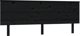 vidaXL Wezglowie lozka czarne 204x6x82,5 cm, lite drewno sosnowe