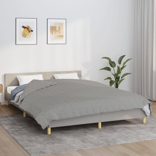 vidaXL Βαρυτικό κουβέρτα, γκρι, 220x235 cm, 11 kg, υφασμάτινη
