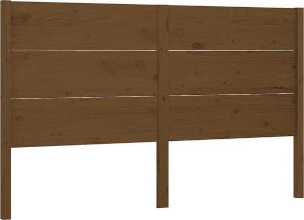 vidaXL Κεφαλάρι κρεβατιού, καφέ, 126x4x100 cm, μασίφ ξύλο πεύκου