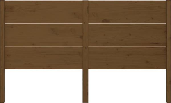 vidaXL Κεφαλάρι κρεβατιού, καφέ, 126x4x100 cm, μασίφ ξύλο πεύκου