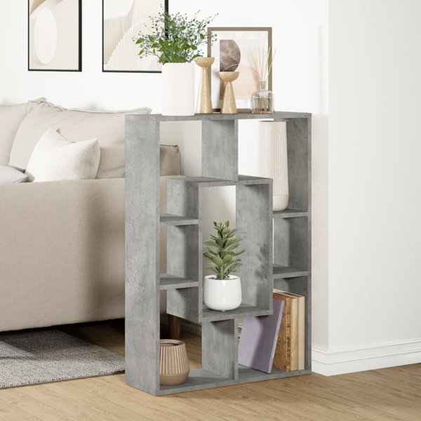 vidaXL Ραφιερες βιβλιων χρωμα μπετον γκρι 63x20x90 εκ