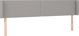 vidaXL Κεφαλάρι κρεβατιού με LED, ανοιχτό γκρί, 203x16x78/88 εκ., ύφασμα