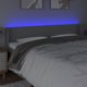 vidaXL Κεφαλάρι κρεβατιού με LED, ανοιχτό γκρί, 203x16x78/88 εκ., ύφασμα