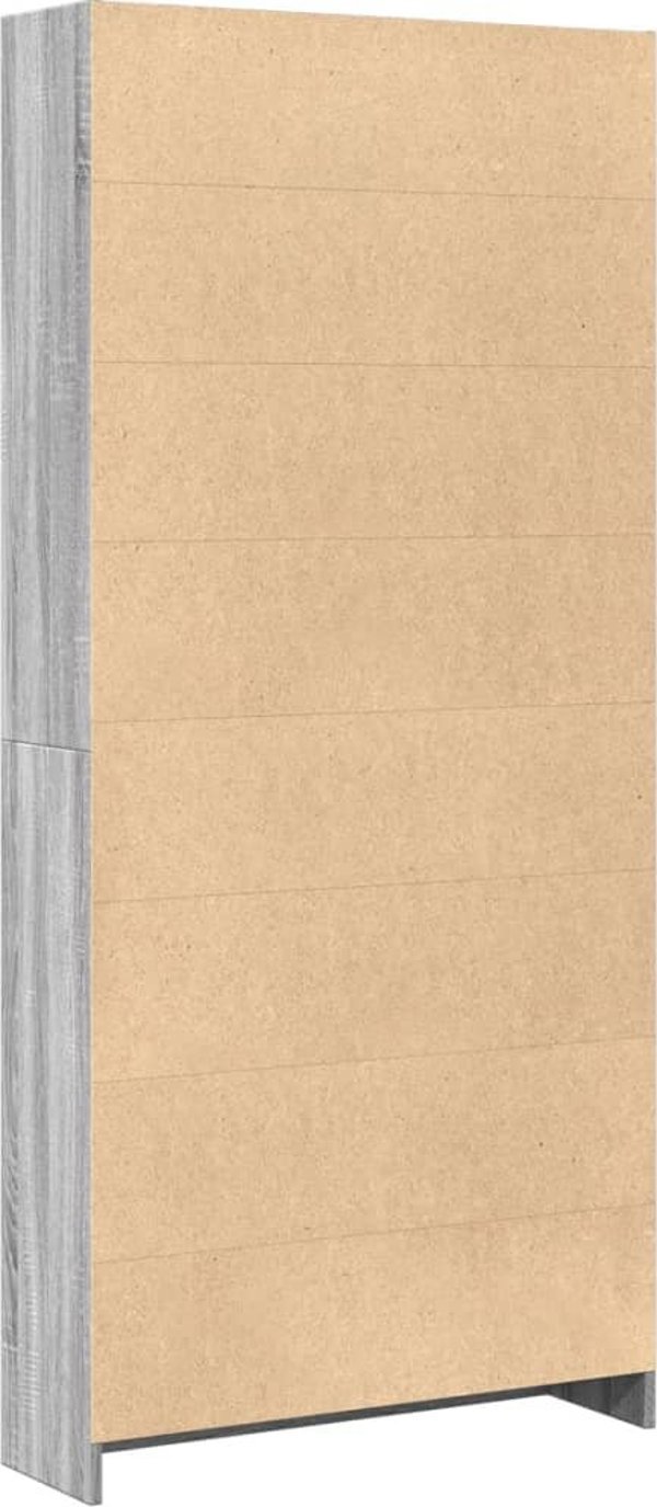 vidaXL Regál, szary dab sonoma, 80x24x176 cm, υλικό ξύλου