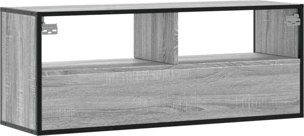 vidaXL Szafka pod telewizor, szary dab sonoma, 100x31x39,5 cm
