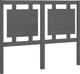 vidaXL Wezglowie lozka, szare, 125,5x4x100 cm, lite drewno sosnowe