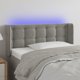 vidaXL Zaglowek do lozkou me LED, gkristo gkri, 93x16x78/88 cm, aksamit