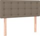 vidaXL Κρεβάτι Kontynentalne με Στρώμα, Taupe, Υφασμάτινο, 90x200cm