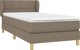 vidaXL Κρεβάτι Continental με Στρώμα, taupe, 80x200 cm, ύφασμα