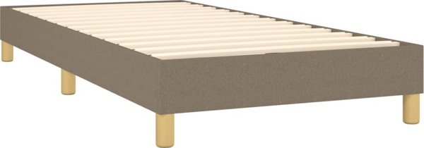 vidaXL Κρεβάτι Continental με Στρώμα, taupe, 80x200 cm, ύφασμα