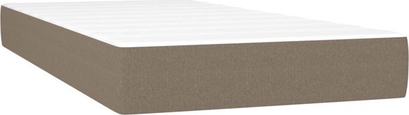 vidaXL Κρεβάτι Continental με Στρώμα, taupe, 80x200 cm, ύφασμα