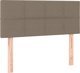 vidaXL Κρεβάτι Continental με Στρώμα, taupe, 80x200 cm, ύφασμα