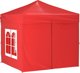 vidaXL Skladany namiot imprezowy ze scianami, czerwony, 2x2 m