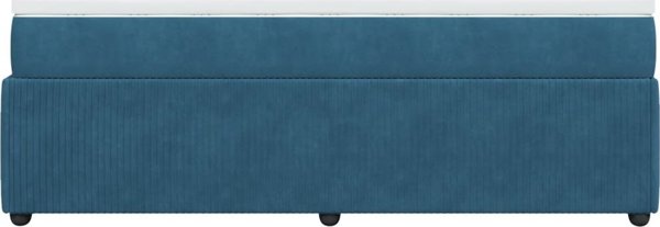 vidaXL Κρεβάτι Continental με Στρώμα, Μπλε, Βελούδο, 100x200 εκ.