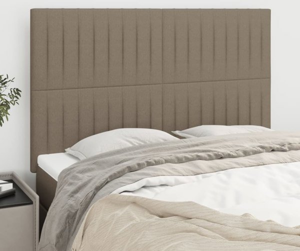 vidaXL Κεφαλάρια κρεβατιού, 4 τεμ., taupe, 72x5x78/88 cm, ύφασμα
